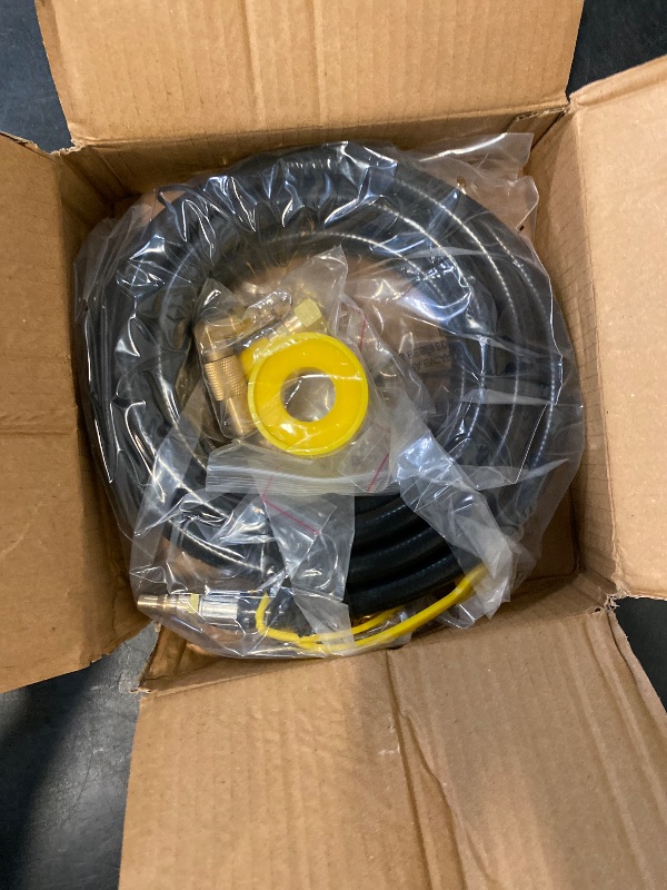 Photo 1 of Iococee Upgraded 18FT RV Quick Connect Propane Hose for RV to Grill, Low Pressure Quick Connect Propane Hose with Elbow Adapter for 17" and 22" Blackstone Griddles/Grills