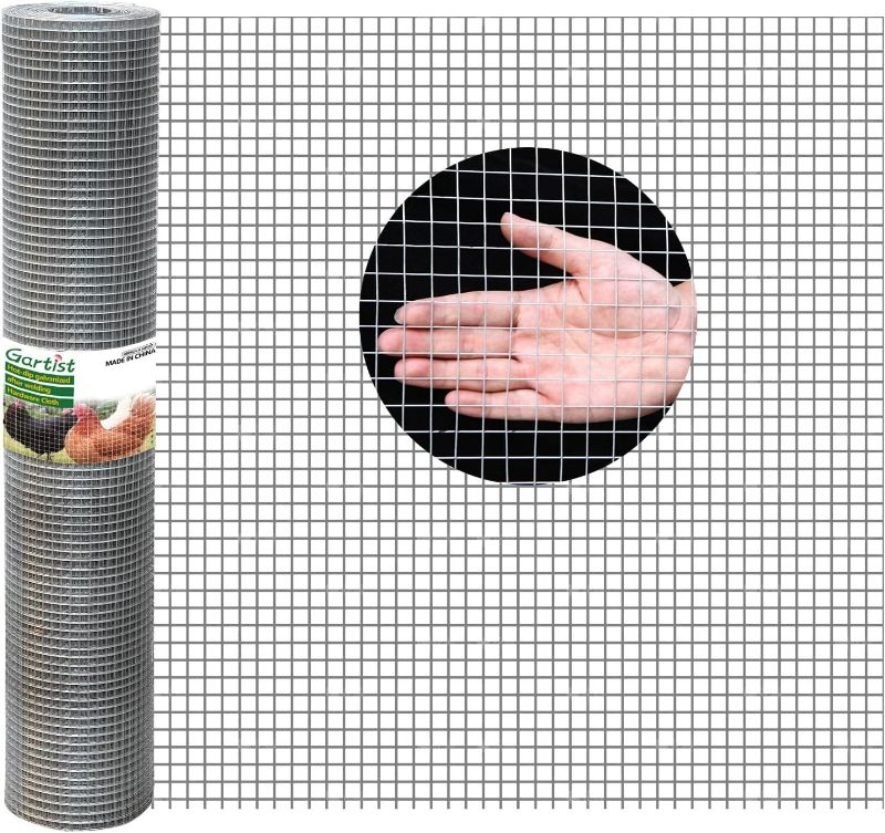 Photo 1 of Hot-Dip Galvanized Welded Hardware Cloth,1/2inch 19Ga 16"x50' Chicken Wire Fencing, Raised Garden Bed Supports Wire Mesh Roll, Galvanized Wire Mesh Fence Prevent Snakes, Raccoons, Foxes