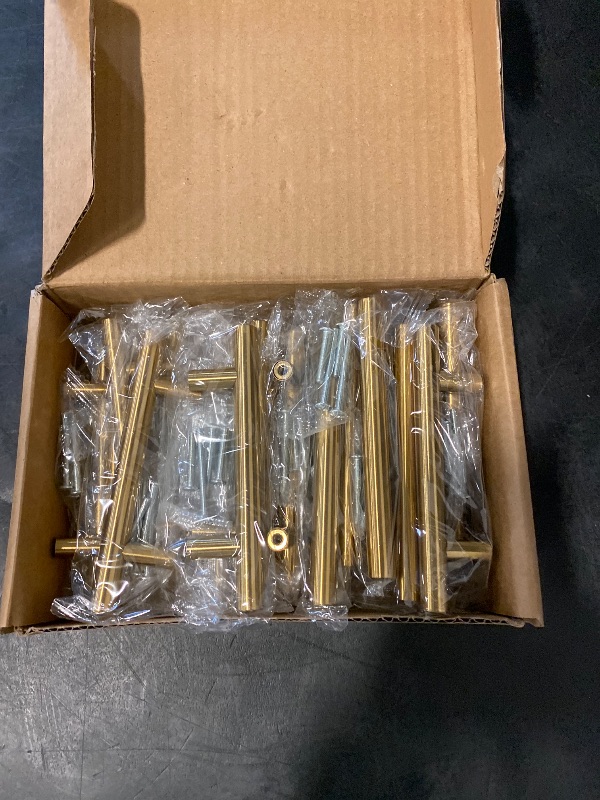 Photo 1 of Ravinte 30 Pack 5 Inch Cabinet Pulls Brushed Brass Stainless Steel Kitchen Drawer Pulls Cabinet Handles 5”Length, 3” Hole Center