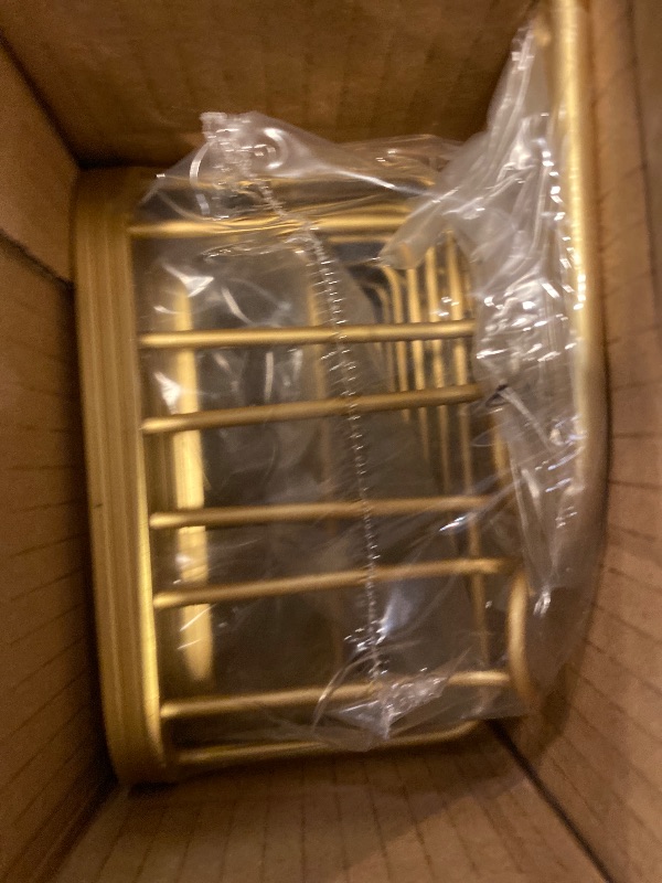 Photo 1 of YASONIC Shower Caddy Over Shower Head Never Rust Aluminum Large Hanging Shower Caddy with 10 Hooks for Razor/Sponge - Over The Shower Head Caddy with Soap Basket - Hanging Shower Organizer Gold