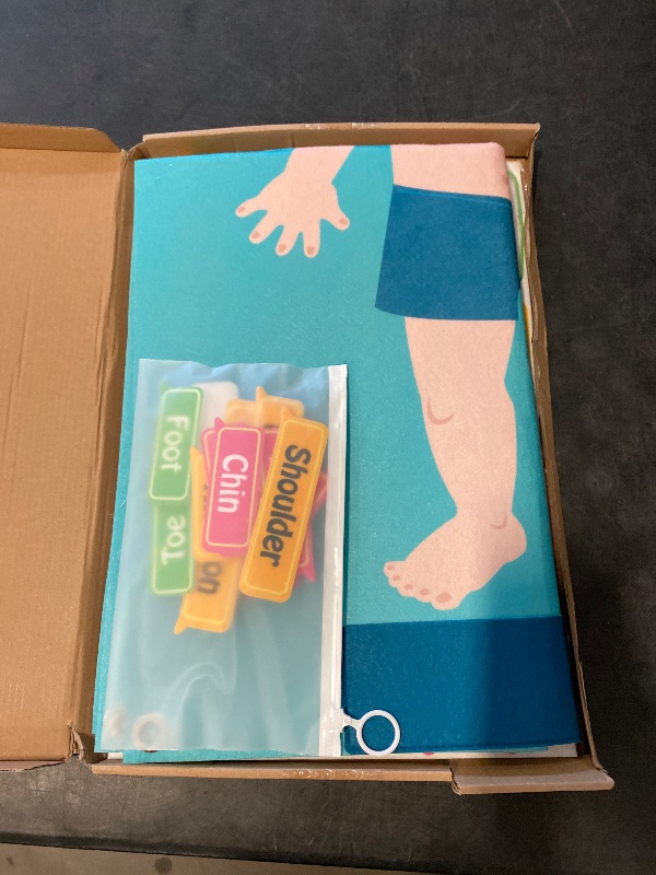 Photo 1 of Human Body Model for Kids - Body Parts Toys, Poster & Felt Board Cognitive Toy for Wall Play, Daycare Supplies & Teacher