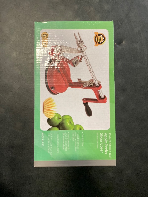 Photo 1 of Apple Peeler Corer, Long lasting Chrome Cast Magnesium Alloy Apple Peeler Slicer Corer with Stainless Steel Blades and Powerful Suction Base for Apples and Potato(Red)