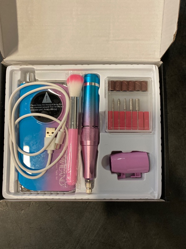 Photo 1 of SAVILAND Nail Drill Professional: 40000RPM Electric Nail Drill Machine with Acrylic Nail Kit 12 Drill Bit Ceramic 56 Sanding Bands, Portable Nail File for Fast Drill Para Uñas Nail Tech Salon Home