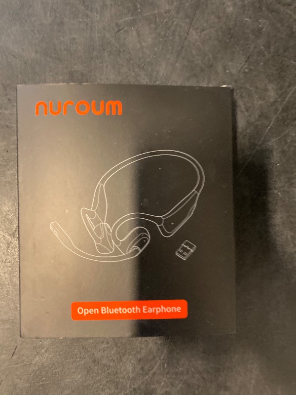 Photo 1 of NUROUM OpenEar Pro Headphones with Mic, ENC Noise Cancelling Microphone, Bluetooth 5.3 Multi-Point Connection, Sweatproof Wireless Headset for Work, 15H Comfort for Driving, Office, Workout OW20B-C