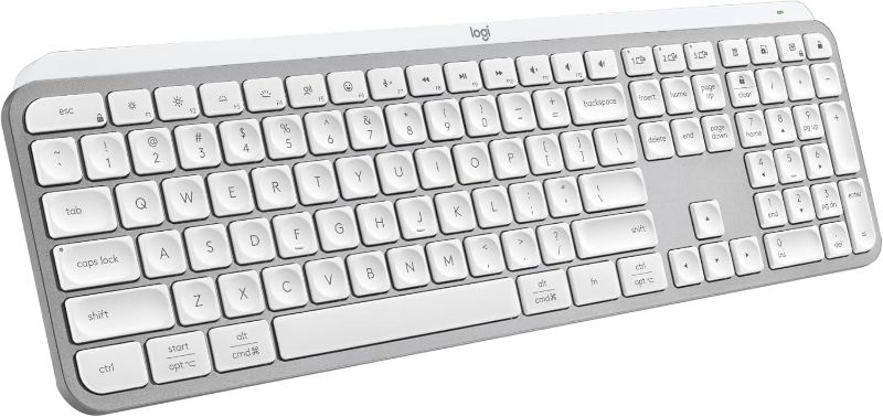 Photo 1 of Logitech MX Keys S Wireless Keyboard, Low Profile, Fluid Precise Quiet Typing, Programmable Keys, Backlighting, Bluetooth, USB C Rechargeable, for Windows PC, Linux, Chrome, Mac - Pale Grey