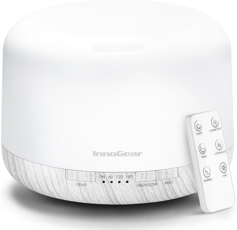 Photo 1 of InnoGear Ultrasonic Essential Oil Diffuser with Remote Control Auto-Off Timer