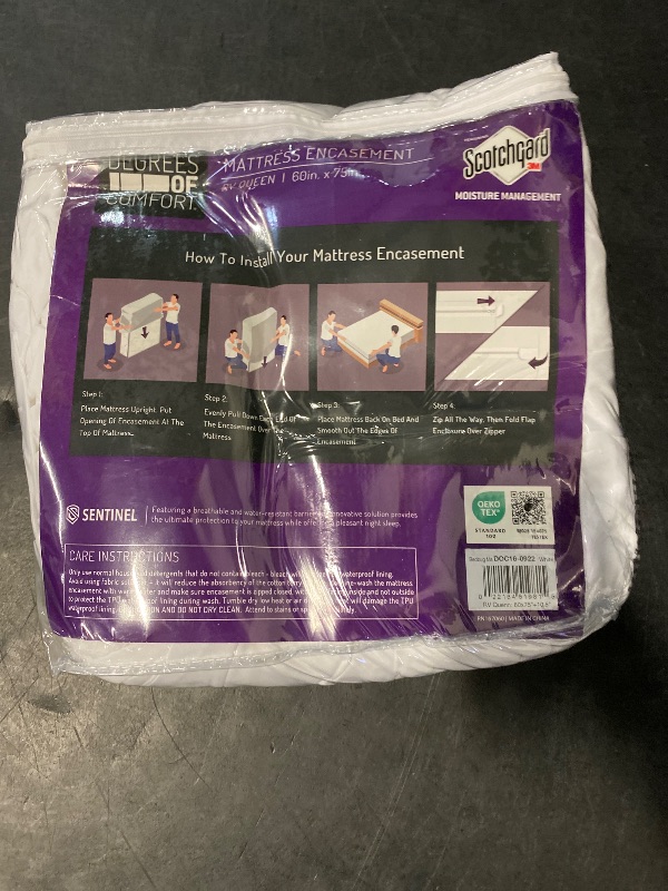 Photo 1 of Degrees of Comfort RV Short Queen Mattress Encasement (60x75 Inch) - Bed Bug Proof & Dust Mite Protection, 6-Sided Zippered Water-Resistant Cover, Hypoallergenic Allergy Relief - Fits 9-12" Deep