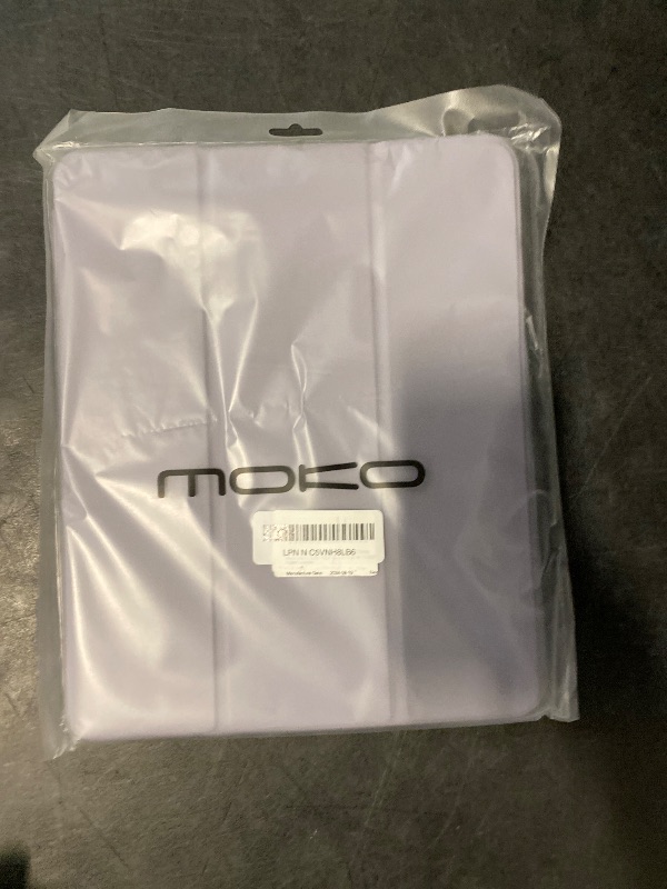 Photo 1 of Soke for New iPad Air 13 Inch Case (M3 2025/M2 2024) with Pencil Holder, [Auto Wake/Sleep + Camera Protection] Shockproof Cover with Clear Transparent Back for Apple iPad Pro 12.9", Gray Purple