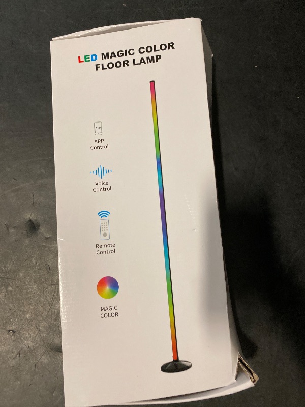 Photo 1 of Corner Floor Lamp,70" Smart RGBW LED Corner Lamp with Glow Ball Light,16 Million Colors Changing Corners Lamp with Remote and App Control,Music Sync & Timing Smart Floor Lamp for Living Room