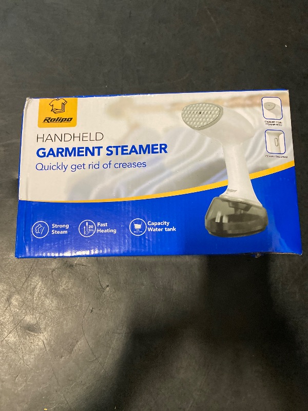 Photo 1 of Handheld Steamer for Clothes 1200W, Clothes Steamer with Large 360ml Water Tank, Fast Wrinkle Remover Portable Garment Steamer, Ideal for Home, Office, Travel, White