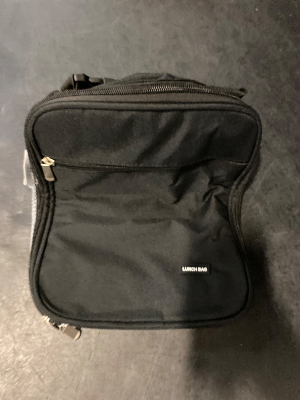Photo 1 of Lunch box Lunch bag for men women Insulated Lunchbox Lunch bags for Work Picnic Travel (Black)