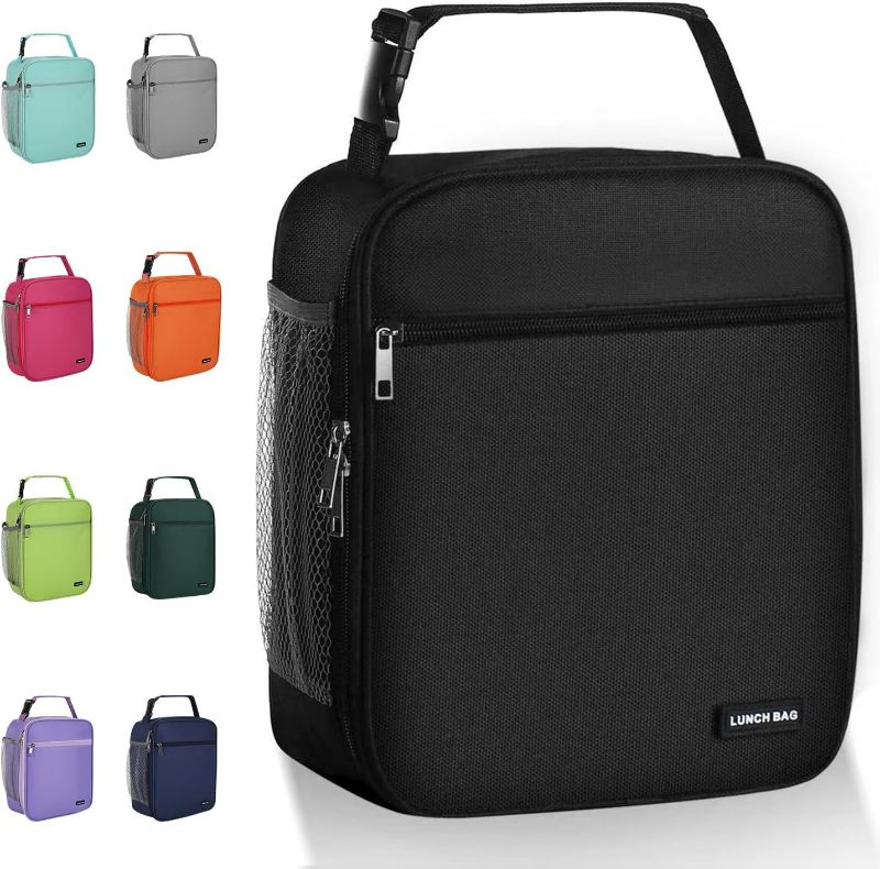 Photo 1 of Lunch box Lunch bag for men women Insulated Lunchbox Lunch bags for Work Picnic Travel (Black)
