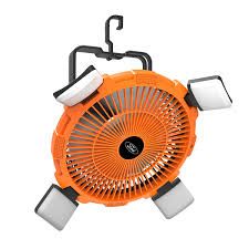 Photo 1 of Camping Fan with LED Lantern, 8000mAh Rechargeable Battery Powered Camping Fan with Remote & Hook,4 Speeds,USB-C Charging Outdoor Tent Fans for Home,Travel,BBQ,Fishing,Sleep,Emergency (Orange)