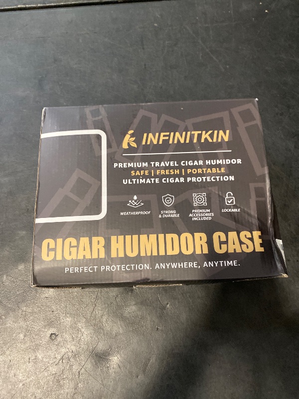 Photo 1 of Cigar Humidor Case | Lockable, Waterproof, Crushproof, Airtight | Holds 20 Cigars | Durable, Portable Travel Cigar Humidor Kit for Aficionados