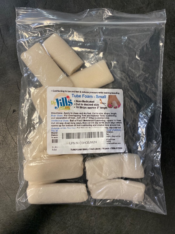 Photo 1 of Dr. Jills Tube Foam Small (3" length ) 12 Sleeves