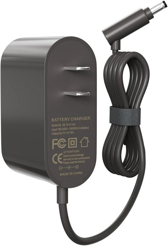 Photo 1 of 26.1V Cordless Vacuum Cleaner Charger Compatible with Dyson V8 V7 V6 SV04 SV03 DC59 DC58 DC62,Absolute Animal Motorhead Replacement for 26.1V 0.78A 967813-02 205720-02 209468-01 209568-01 AC Adapter