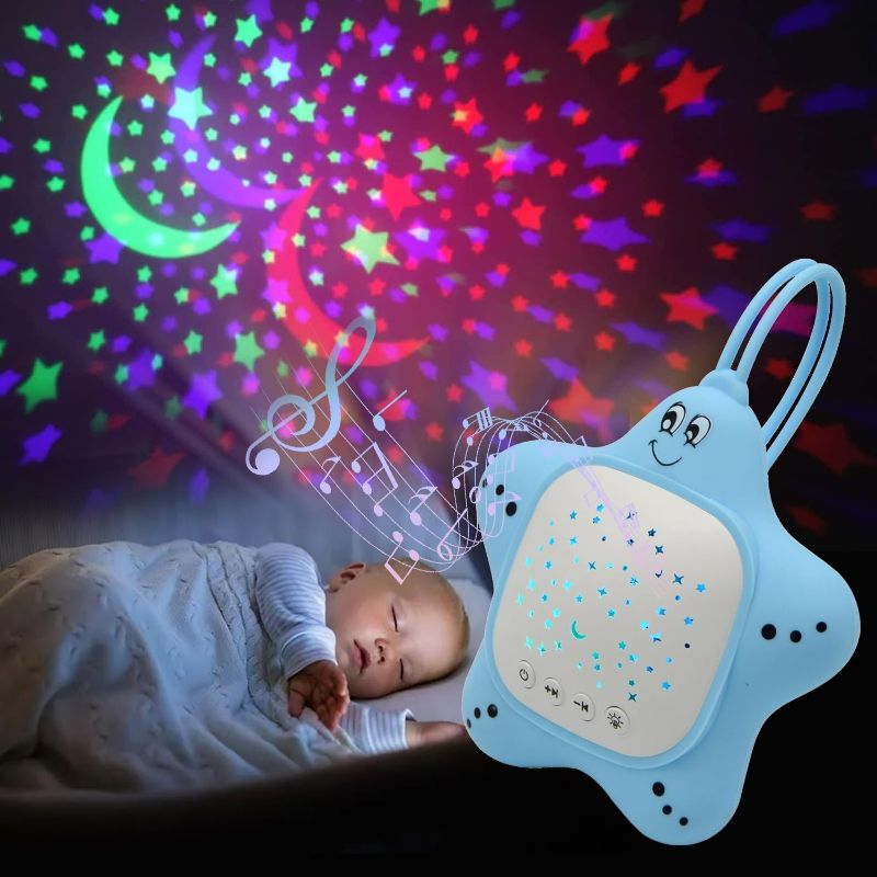 Photo 1 of Portable White Noise Sound Machine Baby, Rechargeable Baby Soother with Projector Light for Deep Restful Sleep, Sleep Sound Aid Soother Calming Music for Travel,Nursery,Bedroom,Car,Crib