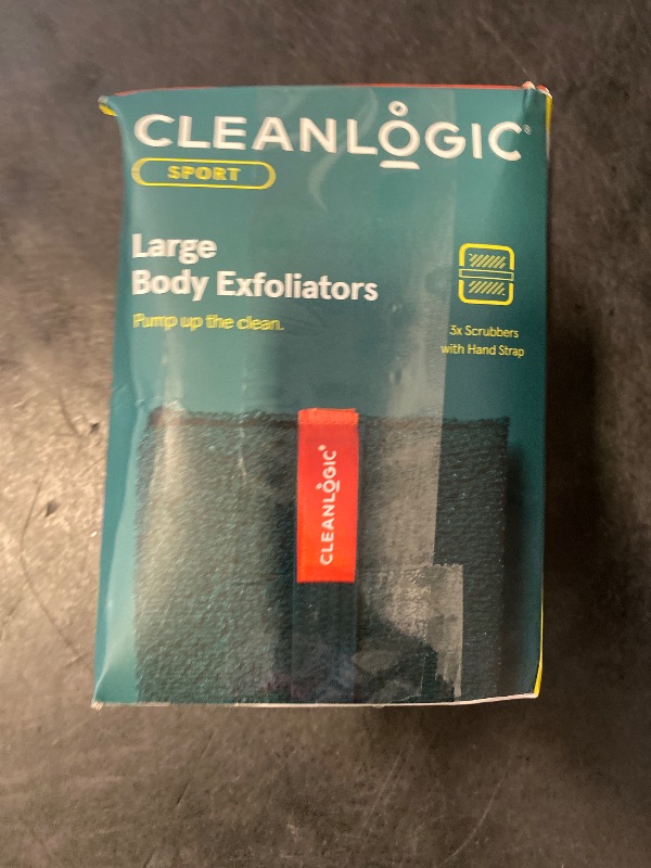 Photo 1 of Cleanlogic Sport Exfoliating Body Scrubber, Large Exfoliator Tool for Athletes, Daily Skincare Routine for Smooth Clean Skin, Assorted Colors, 3 Count Value Pack