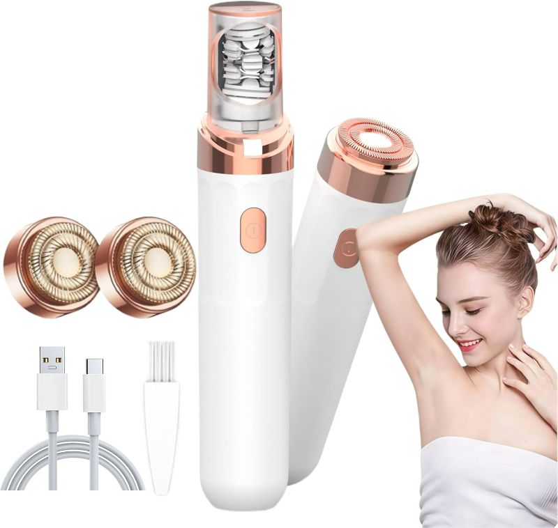 Photo 1 of PluxyPro Epil 3.0 Women Face Epilator, 2-in-1 Painless Body Shaver and Facial Epilator, PluxyPro Hair Removal for Face, Rechargeable Hair Removal kit for Facial, Legs, Bikini (White)