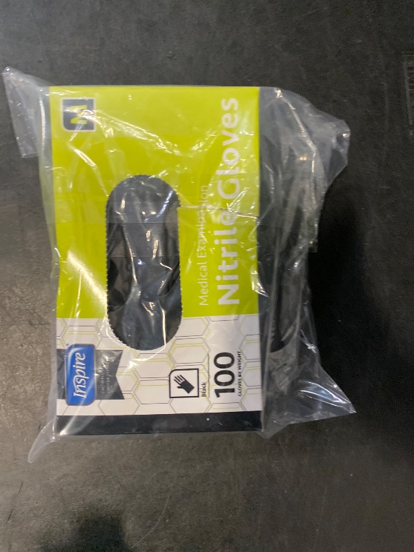 Photo 1 of Inspire Black Nitrile Disposable Gloves | 4.5 Nitrile Medical Exam Cooking Cleaning Disposable Black Gloves (Box Of 100, Medium)