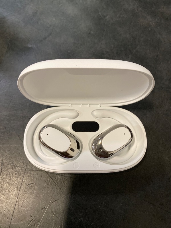 Photo 1 of Adjustable Silicone Open Ear Headphones Wireless Bluetooth 5.4, Earbuds with Earhooks, IPX7 Waterproof, Bone Conduction Open Ear Earbuds for Running and Workout, Fast Charging
