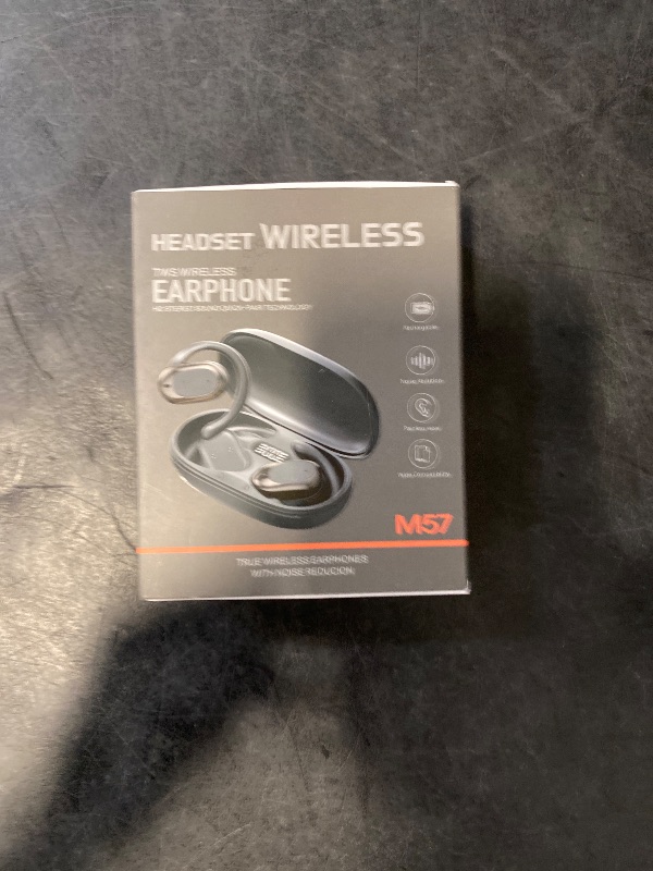 Photo 1 of Adjustable Silicone Open Ear Headphones Wireless Bluetooth 5.4, Earbuds with Earhooks, IPX7 Waterproof, Bone Conduction Open Ear Earbuds for Running and Workout, Fast Charging