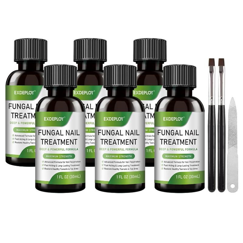 Photo 1 of 6 Pack Toenail Fungus Treatment Extra Strength with 25% Undecylenic Acid for Toenails and Fingernails with Natural Oils for Thick, Damaged & Nails foot fungus treatment extra strength