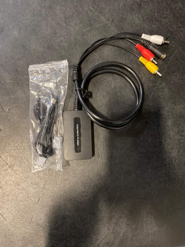 Photo 1 of RCA Svideo to HDMI Converter with HD Cable(RCA and Svideo Integrated), CVBS Composite AV to HDMI Converter