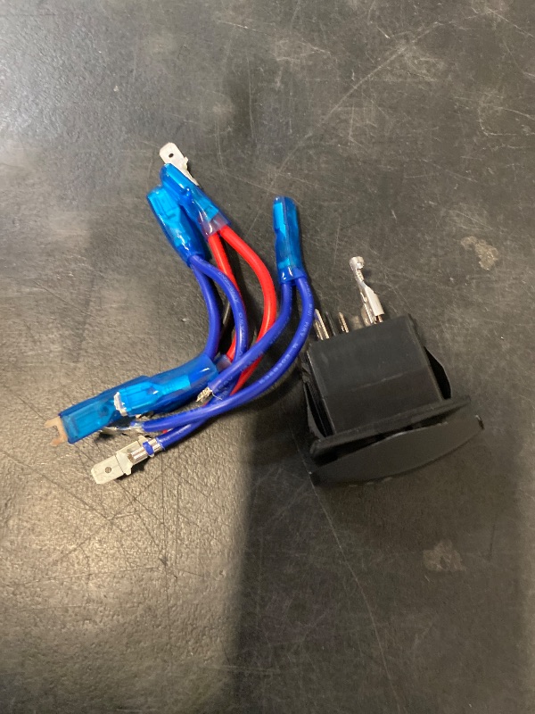 Photo 1 of Blue Led Windshield Washer Wiper Momentary Rocker Switch 7Pin Mom (ON)-Off-ON DPDT Washer Jet Toggle Switch for Automotive UTV RZR Truck Camper RV Tractor 12V 24V