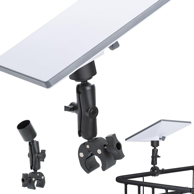 Photo 1 of Starlink Mini Mount Kit, Universally Adjustable Angle Clamp Mount for Starlink mini, Starlink Mini Pole Clamp for RV/Pole/Yacht/Camper, Compatible Starlink Mini New and Old Version Pipe Adapter