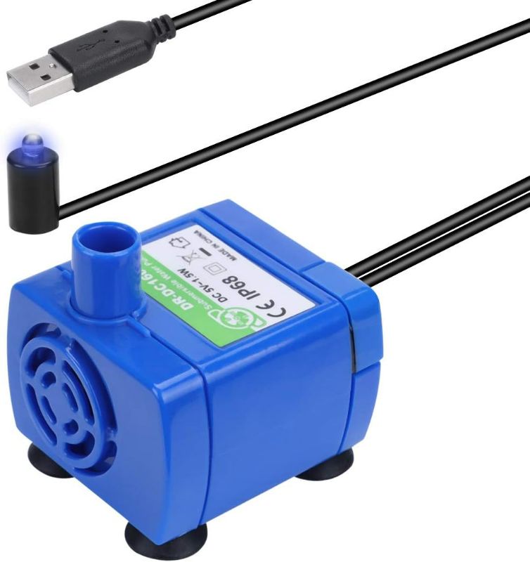 Photo 1 of Wonder Creature Cat Water Fountain Pump, Replacement Pump for Round, Cubic and Crystal Cat Water Fountain, Pet Fountain Pump