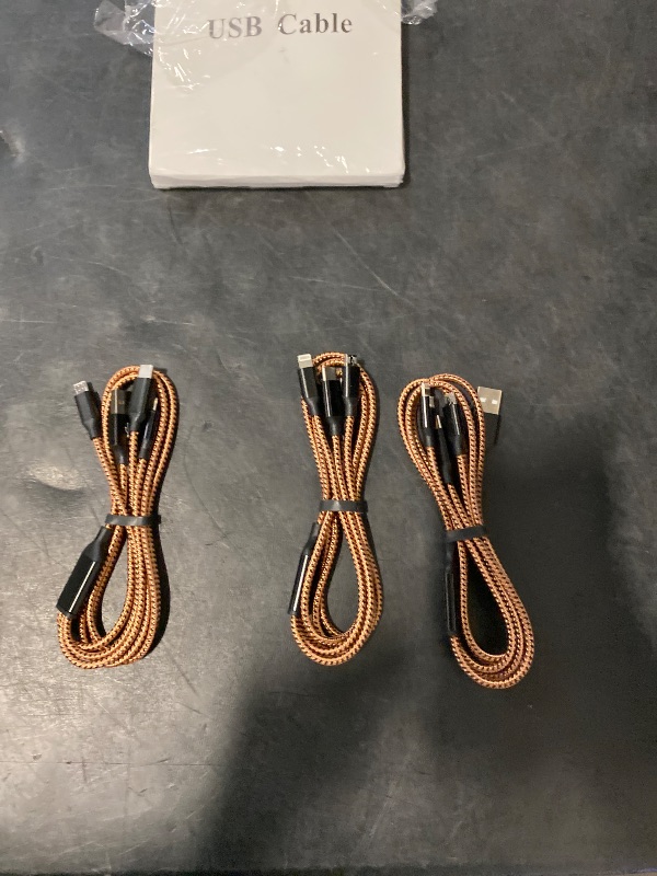 Photo 1 of Multi Charging Cable,(3Pack 4FT), Multi Charging Cord 3 in 1 Charging Cable Nylon Braided Universal Charger Phone Charger Cord with Type-C,Micro USB,IP Port for iPhone16/15 Series/Phone&Pad