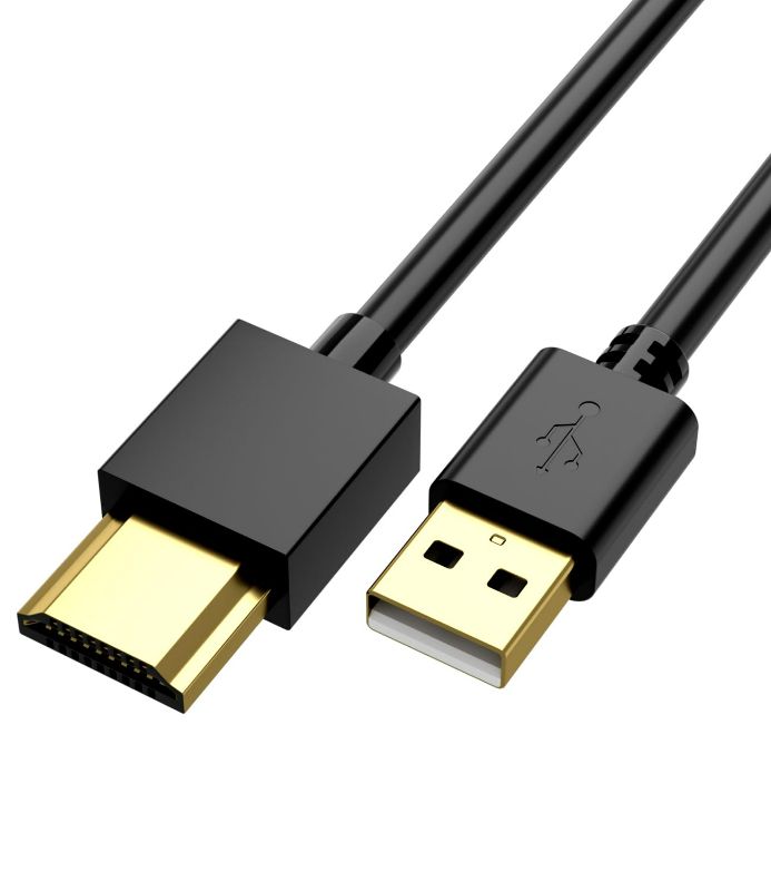 Photo 1 of USB to HDMI Charger Cable Cord 3.3FT/1M USB to HDMI Adapter Cable for Mac iOS Windows 12/11/10/Vista/XP, HDTV, Satellite Box, Blu-Ray Player, etc