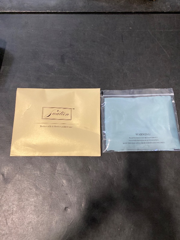Photo 1 of Mulberry Silk Pillowcase for Hair and Skin Standard Size 20"X 26" with Hidden Zipper Soft Breathable Smooth Cooling Pillow Covers for Sleeping(Haze Blue,1Pcs)