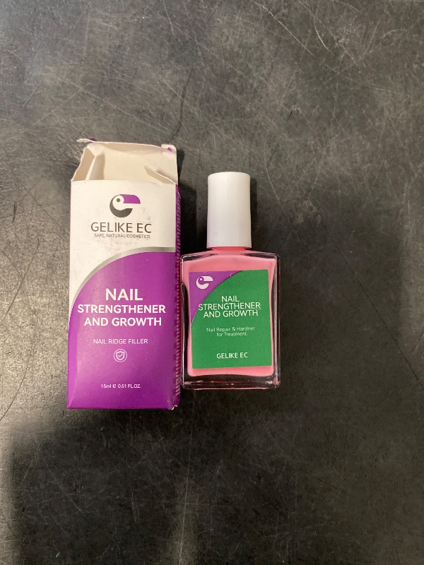 Photo 1 of Nail Repair Protein for Thin Nails: Gelike EC 6 in 1 Natural Nail Strengthener Hardener Extra Strong and Growth - Long Lasting Polish and Fast Dry for Damaged Weak Splitting Treatment (Pink 15ml)