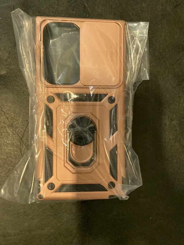 Photo 1 of for Samsung Galaxy S25 Ultra Case with Slide Camera Cover HD Screen Protector [Military Grade Drop Tested] Magnetic Ring Holder Kickstand Protective Phone Case for Galaxy S25 Ultra 5G 2025, Rose Gold