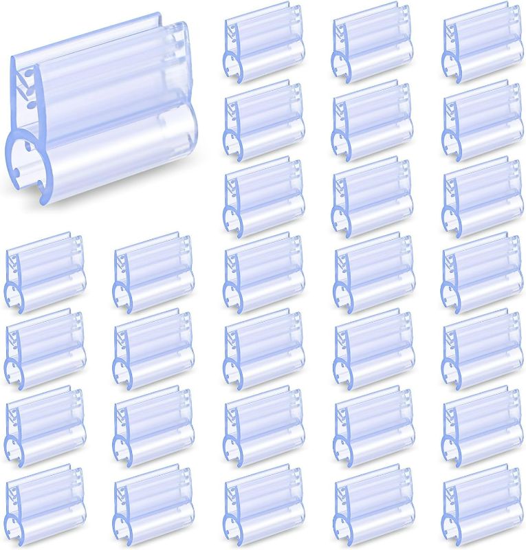Photo 1 of 30 Pack Gridwall Sign Holder Clip, Grid Display Card Holder Grip Gridwall Accessories Store Sale Price Tags Sign Clips for Wire Rack Display Grid Retail Shelf Card Holder (1*0.3*0.7inch)