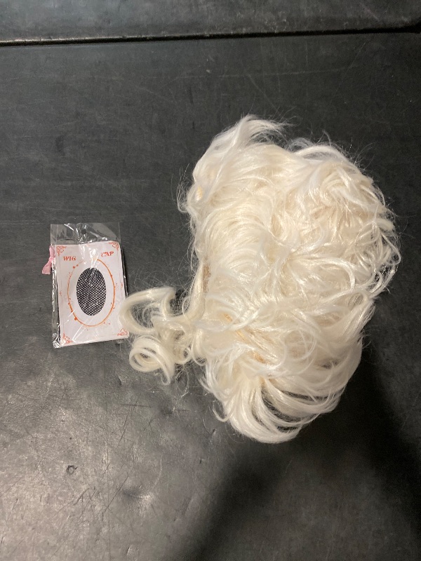 Photo 1 of Topcosplay Halloween Costume Party Wigs for Women Girls White Powdered Wig Short Beehive Wigs Renaissance Wig