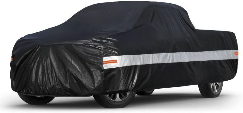 Photo 1 of 10 Layers Truck Cover Waterproof All Weather. Pickup Truck Cover Rain Snow UV Dust Protection. Length: 210-230 inches, Universal Fit for Ford F150 Chevy Silverado Dodge Ram 1500.