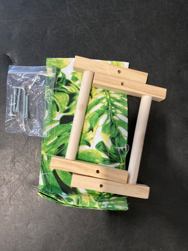Photo 1 of Bearded Dragon Bed, Wooden Reptile Sleeping Hammock, Bearded Dragon Tank Accessories, Habitat Accessories for Leopard Gecko Snake Lizard or Other Small Animal (Green 1, Small)