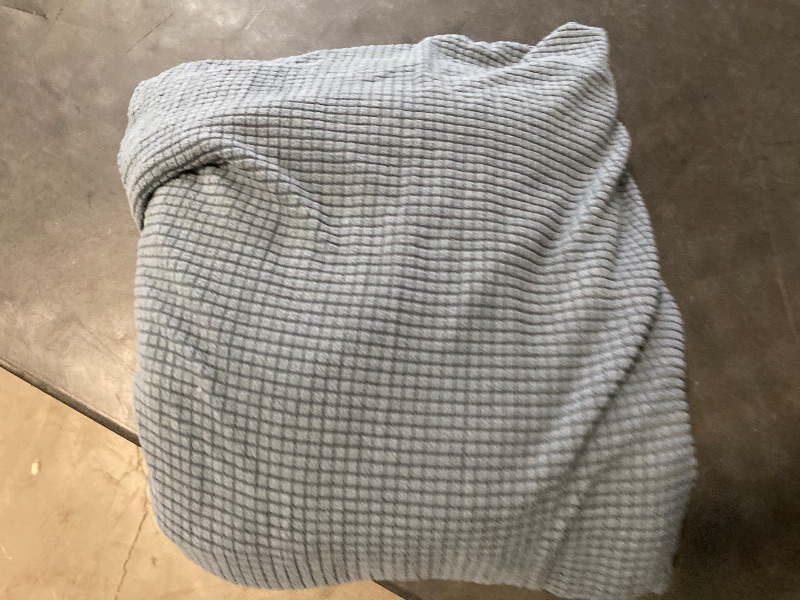 Photo 1 of Size M H.VERSAILTEX Armless Futon Cover Stretch Sofa Bed Slipcover Protector Elastic Feature Rich Textured High Spandex Small Checks Jacquard Fabric Futon Cover, Machine Washable, Gray