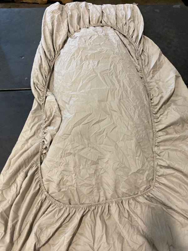 Photo 1 of Lucky Brand Serene Slumber Full Size 4-Piece Sateen Sheet Set - Beige 100% Cotton Luxury Bedding Set