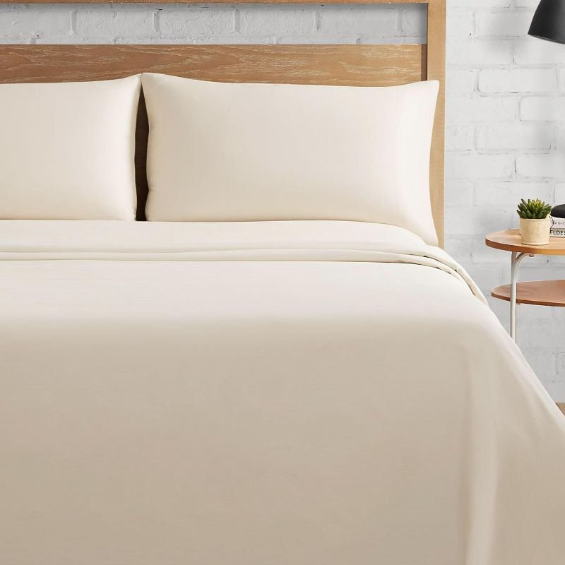 Photo 1 of Lucky Brand Serene Slumber king Size 4-Piece Sateen Sheet Set - Beige 100% Cotton Luxury Bedding Set