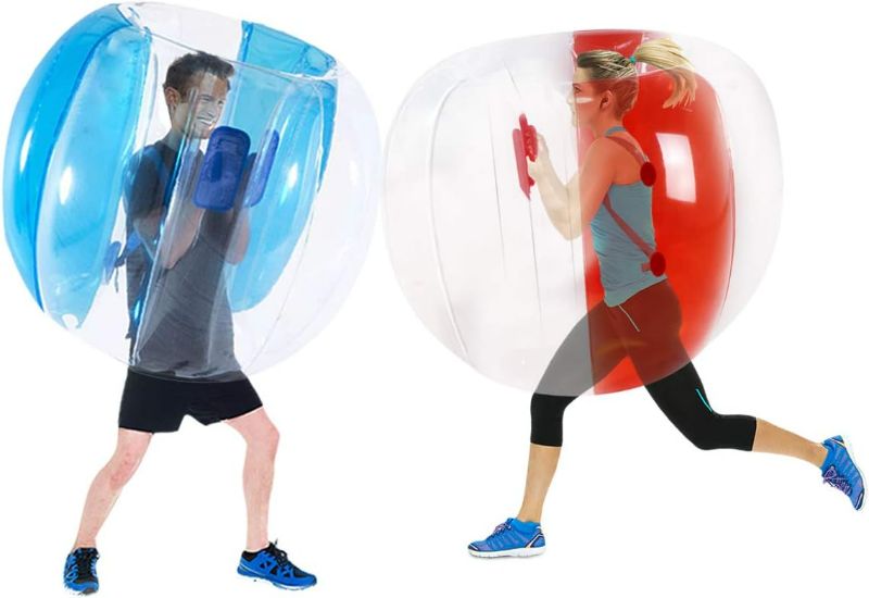 Photo 1 of ZHUYNXIR 1 PC Sumo Ball for Adults, Bumper Bounce Balls for Kid, Inflatable Bounce Ball for Kid, Body Zorb Ball for Kids Outdoor Team Gaming Play (48 in,Blue+Red)