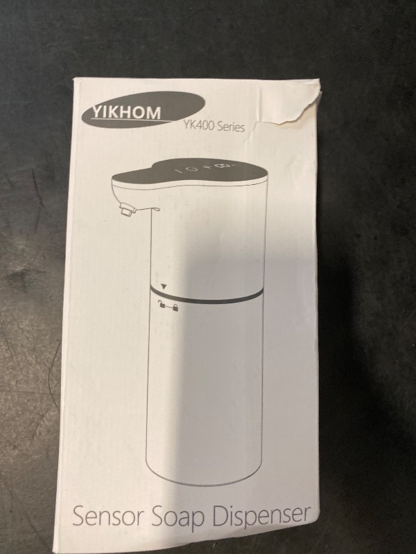 Photo 1 of YIKHOM Automatic Foaming Soap Dispenser, 15.37 oz/450mL Touchless Sensor Soap Dispenser for Kitchen Bathroom, 8 Adjustable Volume Control, 2000mAh Battery Rechargeable, Hands Free Foam Soap Pump