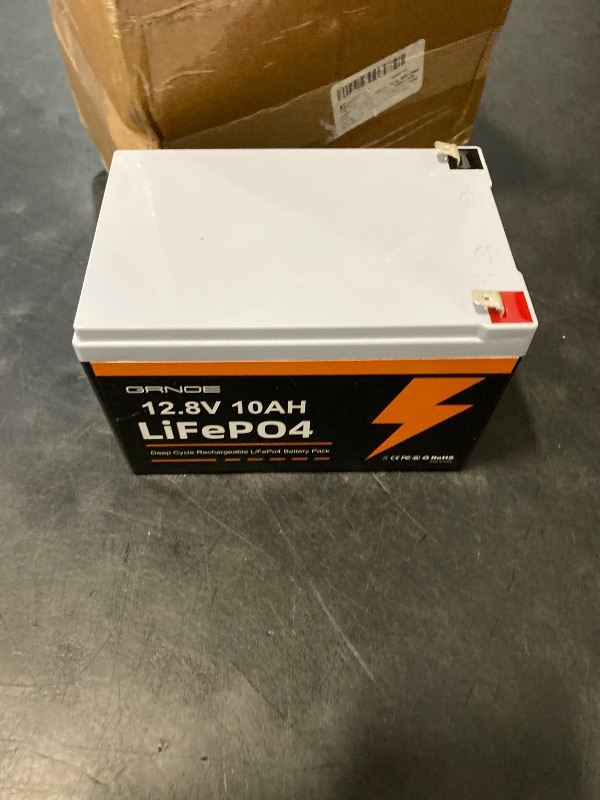 Photo 1 of 12V 10Ah LiFePO4 Battery, Up to 3000 Deep Cycles Rechargeable Lithium Battery with Built-in 10A BMS for Solar System, Power Wheels, Fish Finder, Outdoor Camping, Scooter