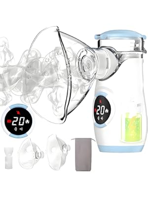 Photo 1 of Mesh Nebulizer, Portable Nebulizer with Intuitive LED Interface and Auto-Cleaning, Handheld Nebulizer for Adults Kids