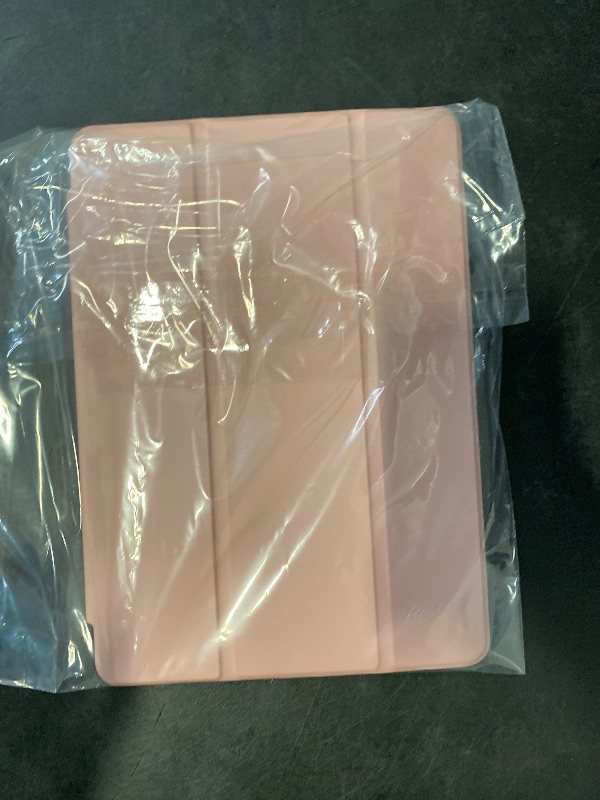 Photo 1 of Kenke New iPad Pro 11 Inch Case 4th/3rd/2nd/1st Generation 2022/2021/2020/2018 with Built-in Left Side Pencil Holder, Hard Frosted Back Cover & Colored Edge (Pink)