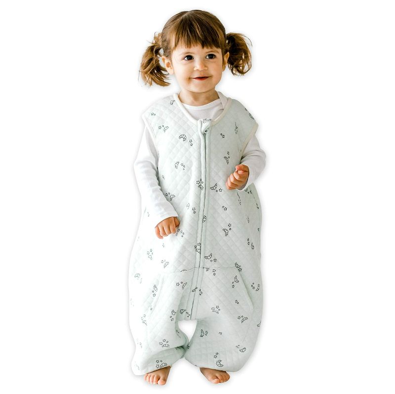 Photo 1 of Tealbee Dreamsuit Toddler Sleep Sack with Feet – Walker Sleep Bag with Legs, Rayon made from Bamboo, Summer 0.8 TOG, 2-Way Zipper, 12-18 Months, 18-24 Months - Croissant