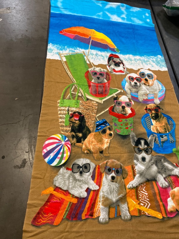Photo 1 of Cute Dog Beach Towel for Women/Adults, Personalized Microfiber Beach Towels Bulk, Quick Dry Beach Towel for Pool, Lightweight Bath Towels Oversized Clearance 30"x 60"